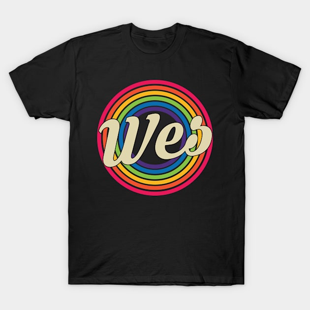Wes - Retro Rainbow Style T-Shirt by MaydenArt